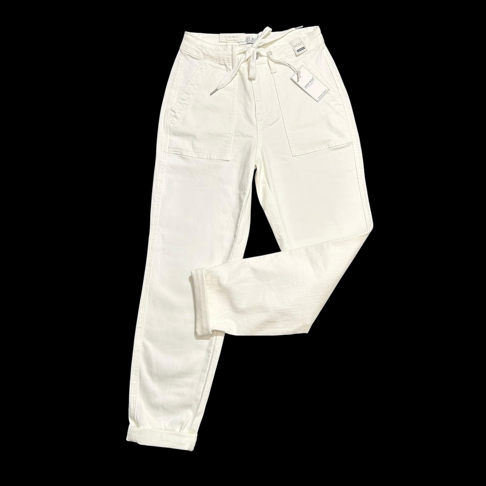 Judy Blue White High Waist Drawstring Jogger Jeans Juniors Size 1/25 NWT